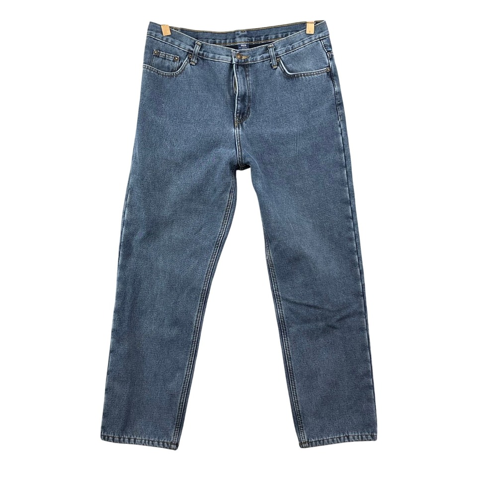 Full‎ Blue Fleece Lined Jeans Womens 14x27* Blue Straight Leg Winter Denim Pants